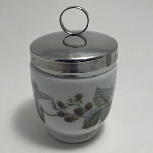 Royal Worcester King Size Lavinia Egg Coddler | Porcelain | Blackberries Leaves
